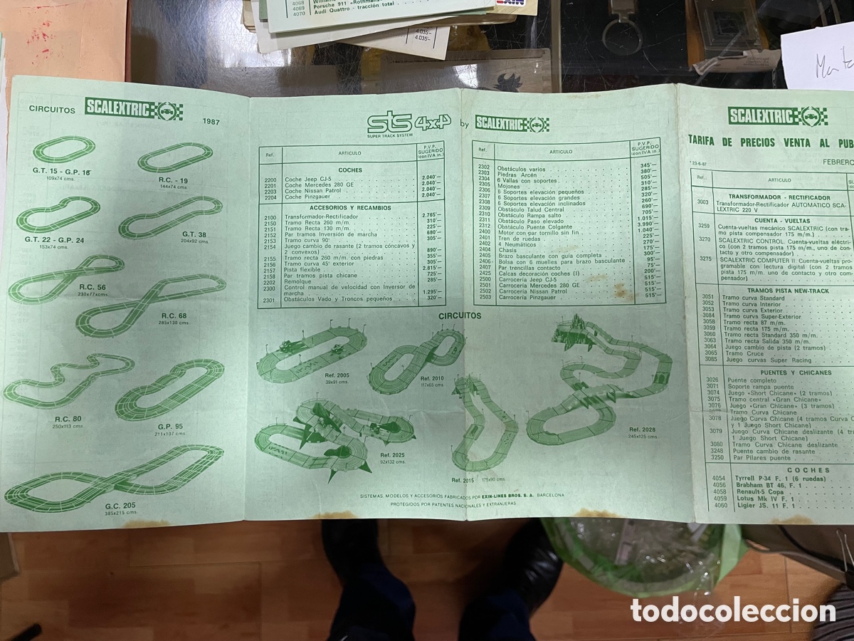Scalextric: Tarifa de precios de 1987 - Foto 1