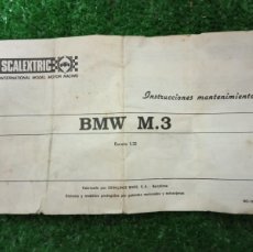 Scalextric: LOTE EXIN HOJA ORIGINAL INSTRUCCIONES MANTENIMIENTO COCHE BMW M3. Lote 400771734