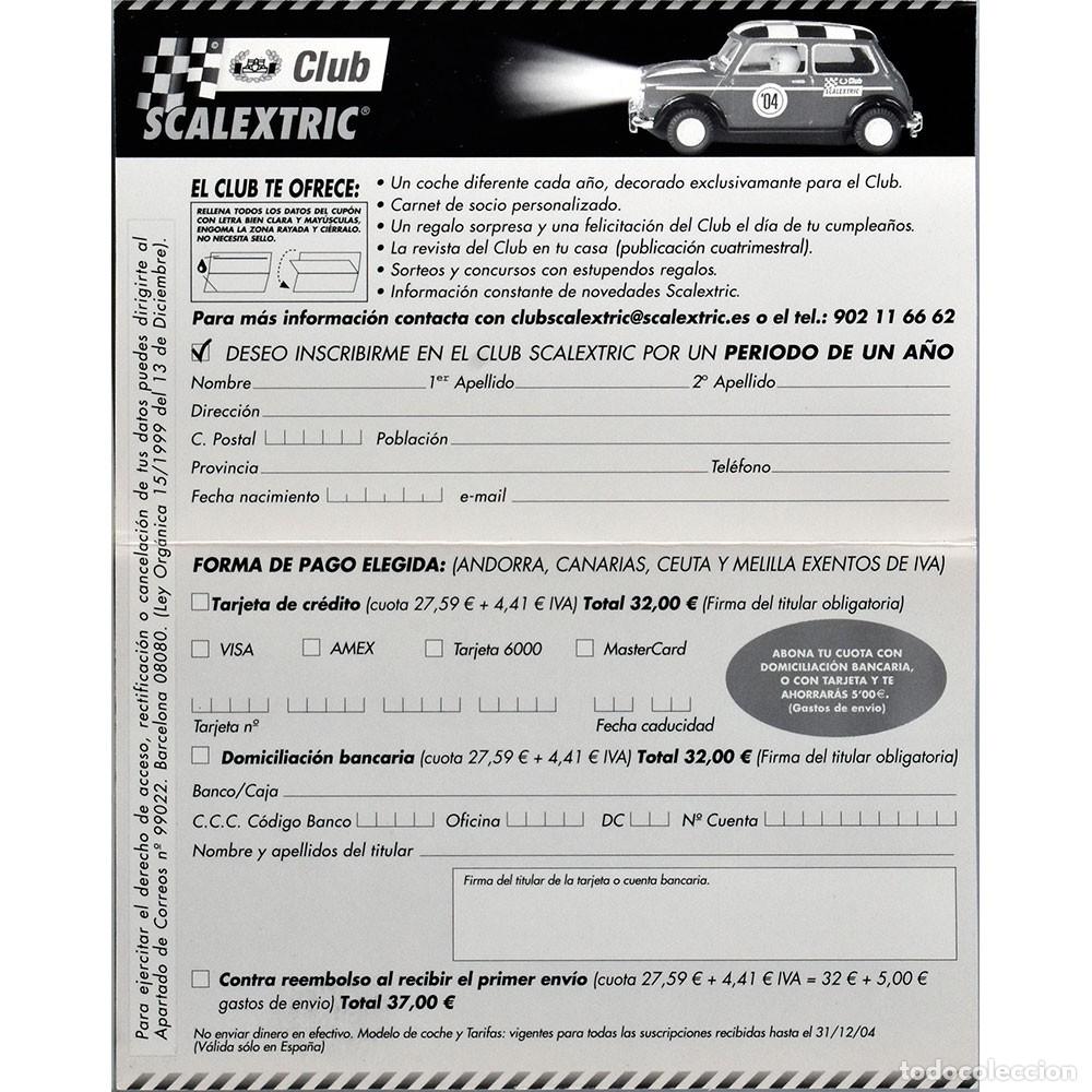 Scalextric: TAJETA CLUB SCALEXTRIC MINI COOPER - Foto 3