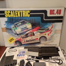 Scalextric: ANTIGUO CIRCUITO PISTA DE SCALEXTRIC RC-40 INCLUYE 2 COCHES FORD RS 200 Y LANCIA RALLY 037