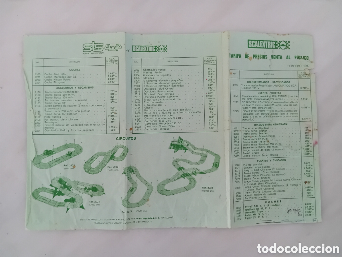Scalextric: SCALEXTRIC LISTA DE ARTICULOS A&Ntilde;O 1987 - Foto 1
