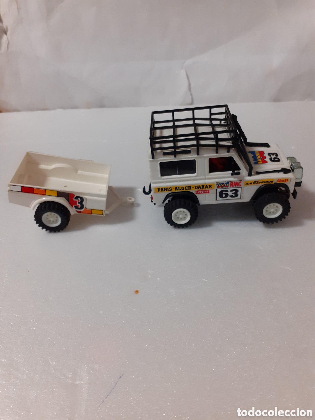 Scalextric: SCALEXTRIC EXIN STS LAND ROVER BLANCO CON REMOLQUE - Foto 1