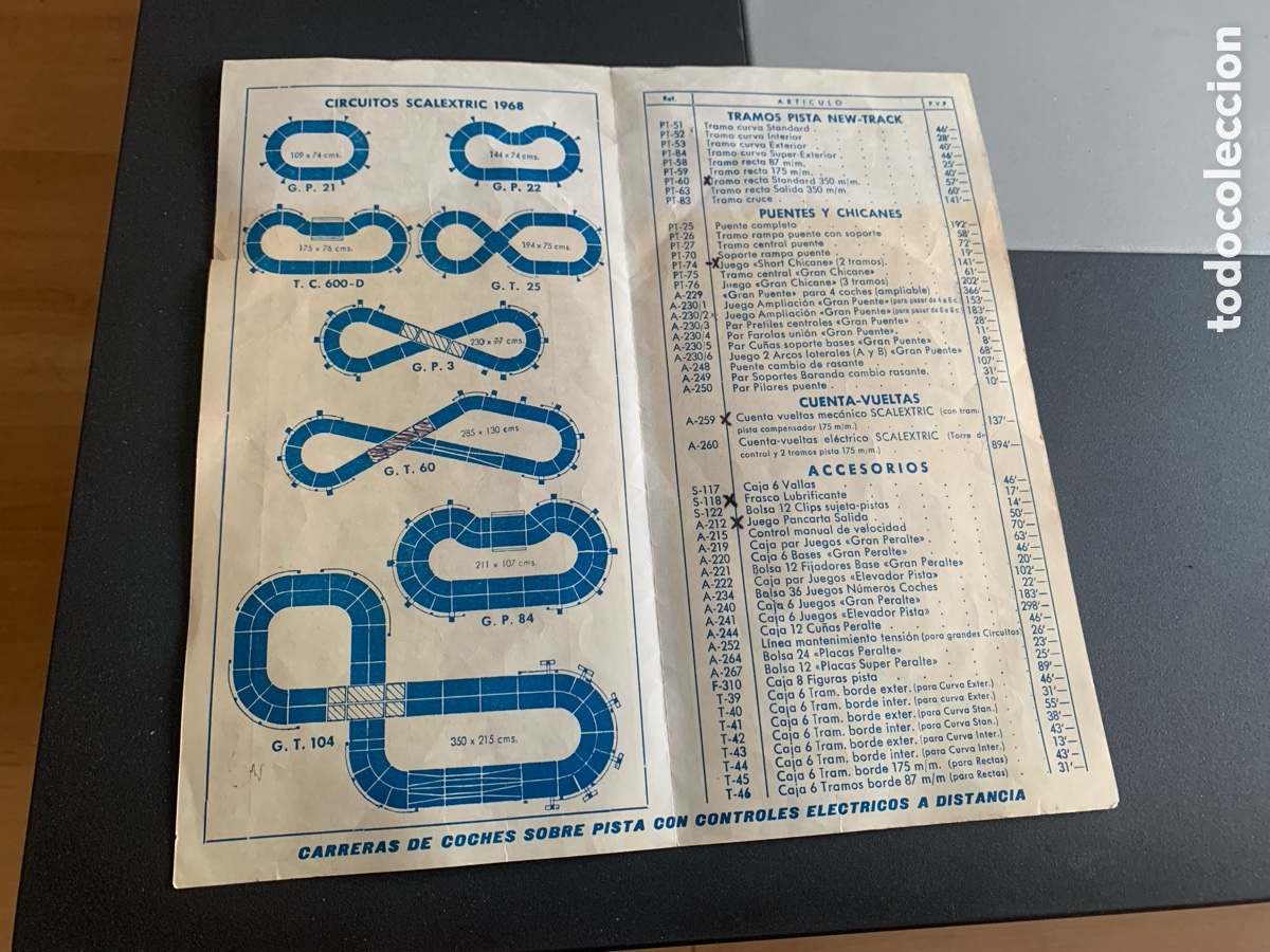Scalextric: Tarifa de Precios venta al p&uacute;blico 1968. SCALEXTRIC - Foto 2