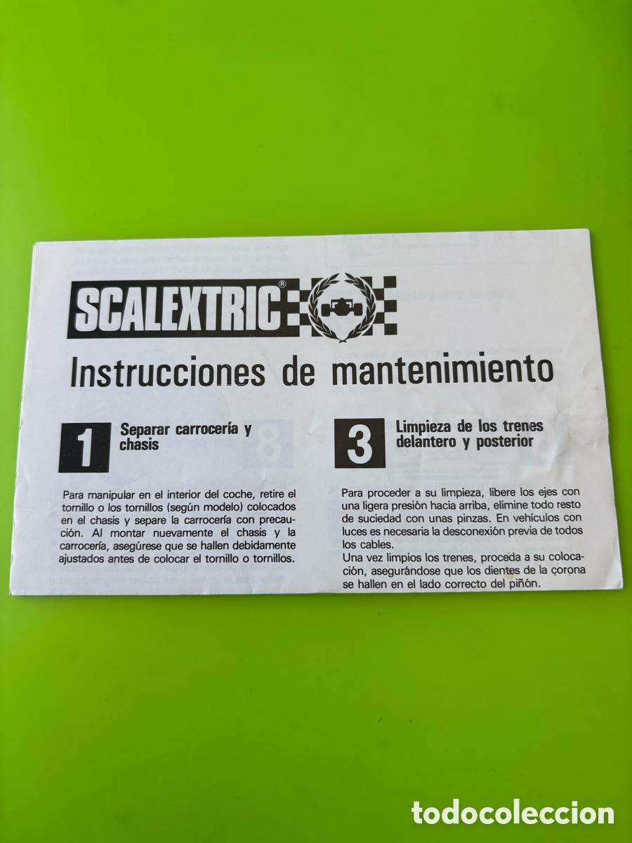 Scalextric: Scalextric Instrucciones y mantenimiento (A6) - Foto 1
