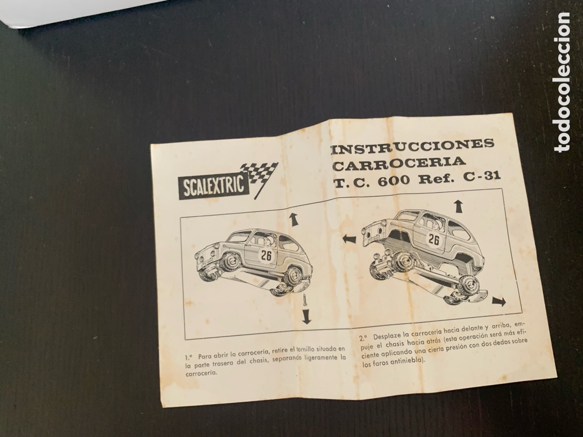 Scalextric: INSTRUCCIONES CARROCERIA T. C. 600 Ref. C-31 - Foto 2