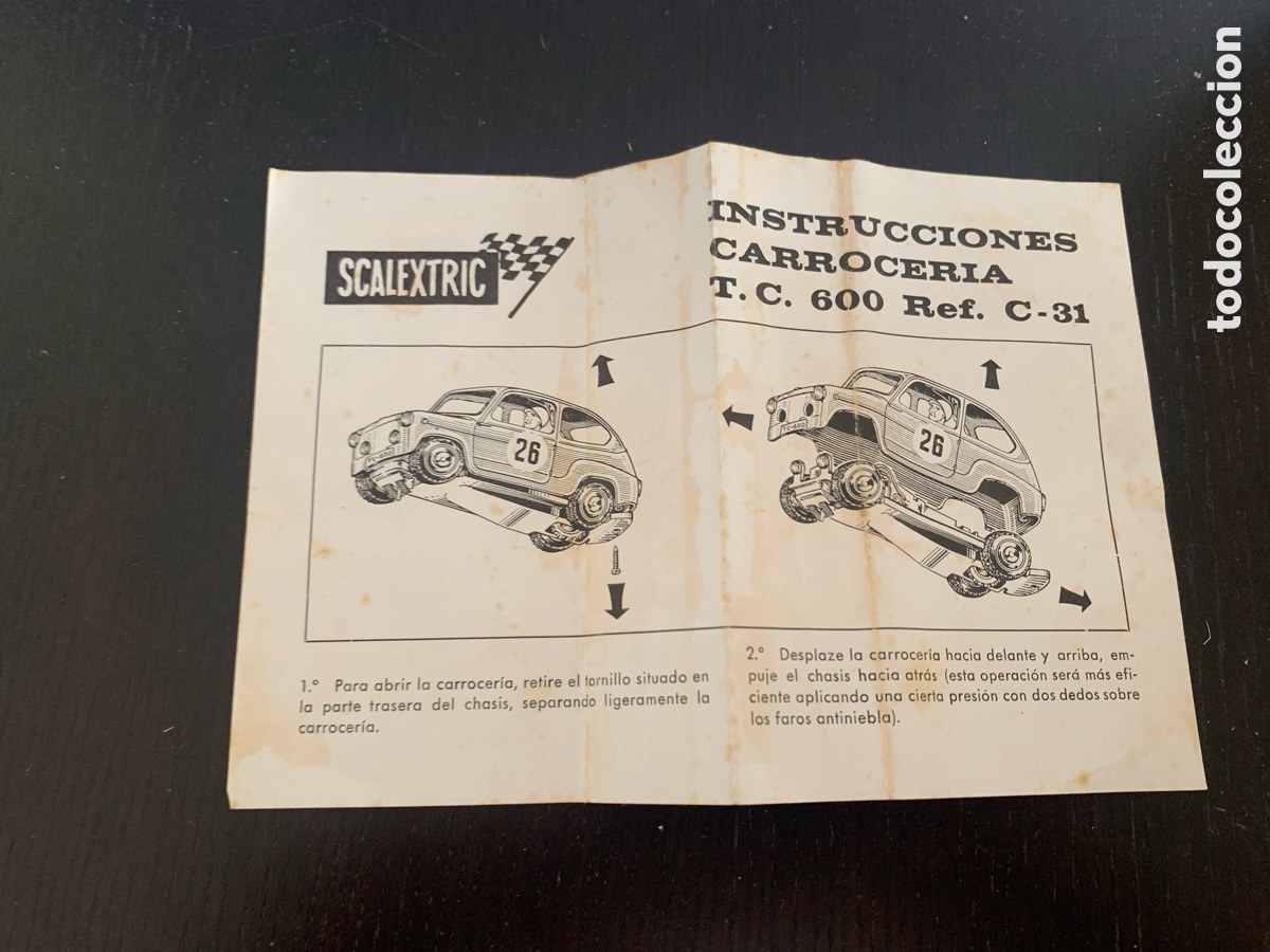 Scalextric: INSTRUCCIONES CARROCERIA T. C. 600 Ref. C-31 - Foto 1