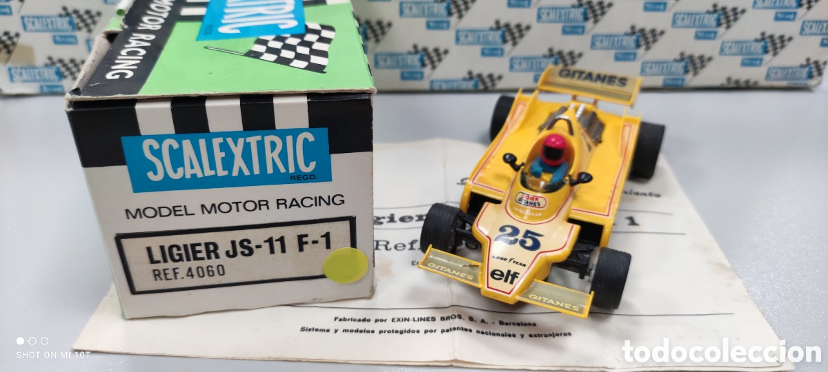 Scalextric: LIGIER AMARILLO CON CAJA SCALEXTRIC EXIN - Foto 1
