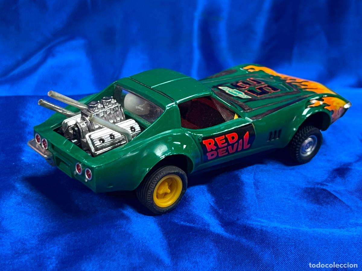 Scalextric: CHEVROLET CORVETTE RED DEVIL - SCALEXTRIC Ref. 4050 - COCHE VERDE 1971 - Foto 6