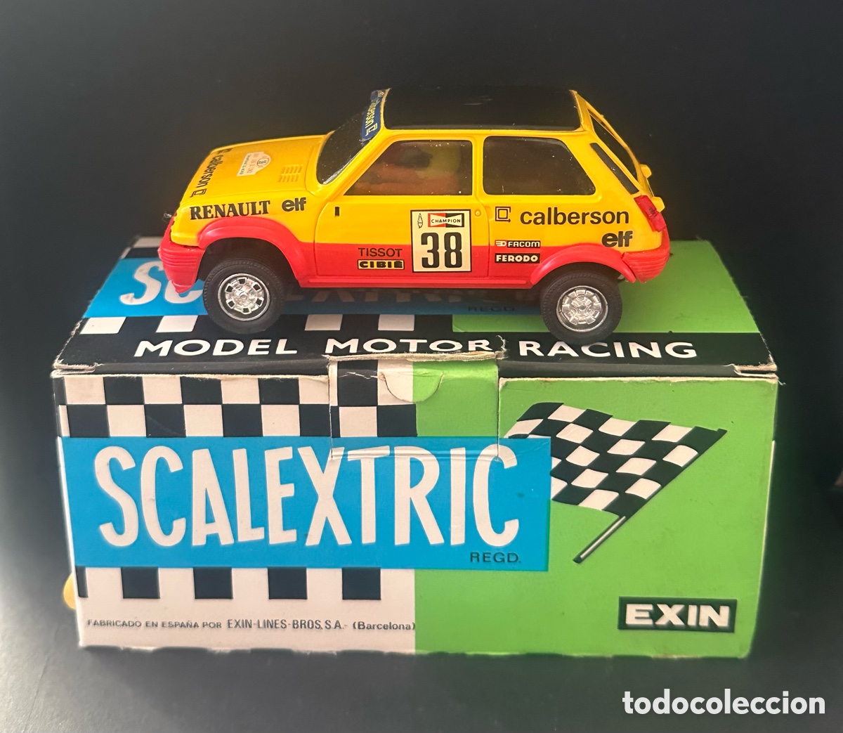 Scalextric: SCALEXTRIC RENAULT 5 ALPINE CALBERSON REF 4062 CON CAJA E INSERTOS - Foto 1