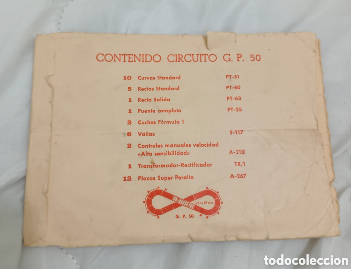Scalextric: Sobre vacio circuito GP 50 scalextric exin - Foto 1