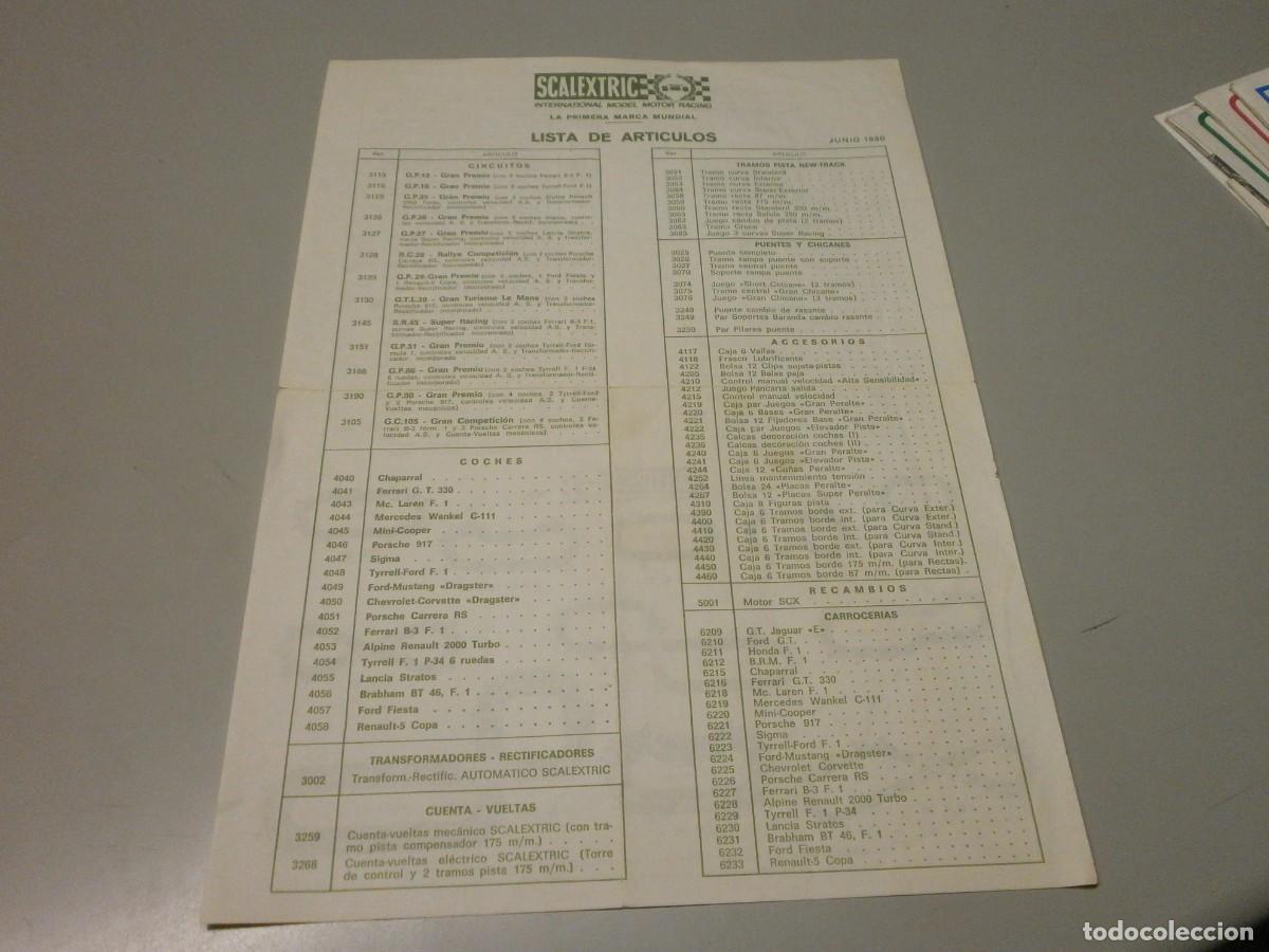 Scalextric: scalextric lista de articulos junio 1980 - Foto 1