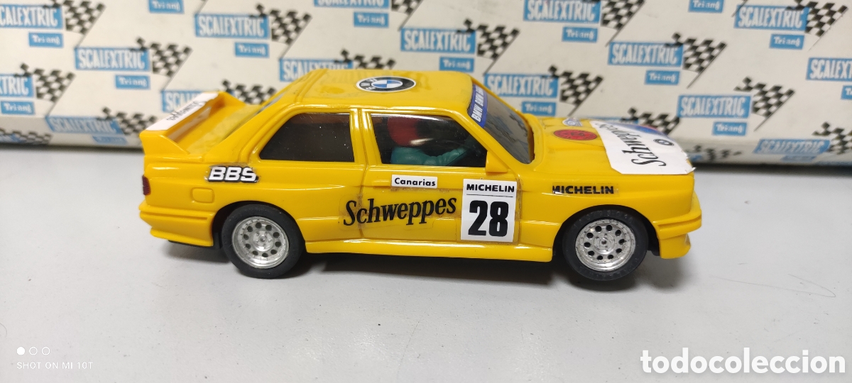 Scalextric: BMW M3 E30 AMARILLO SCHWEPPES SCALEXTRIC EXIN - Foto 2
