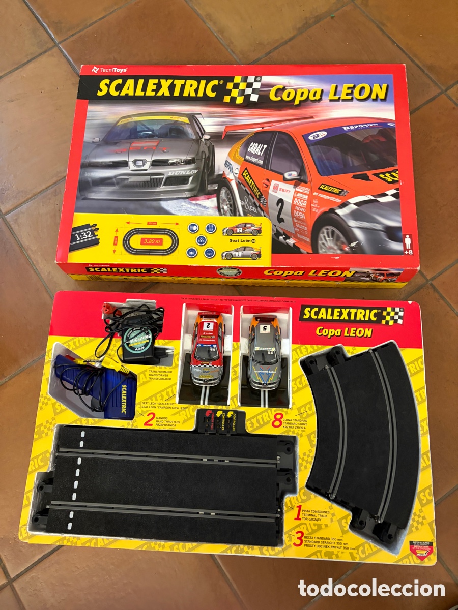 Scalextric: Caja completa Scalextric copa leon 2 coches - Foto 4