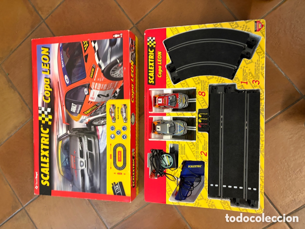 Scalextric: Caja completa Scalextric copa leon 2 coches - Foto 11