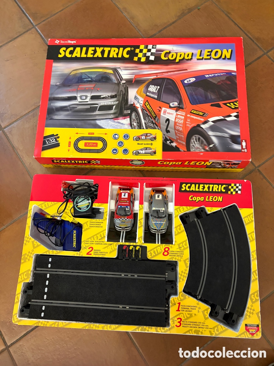Scalextric: Caja completa Scalextric copa leon 2 coches - Foto 1