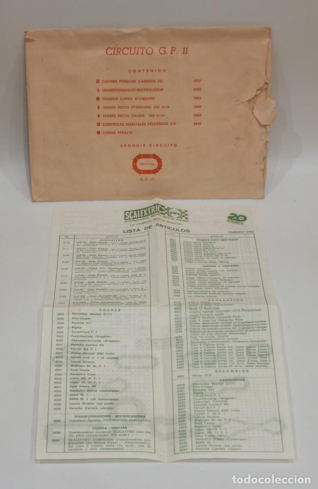 Scalextric: DOCUMENTACION PARCIAL DEL SCALEXTRIC G.P. 11. EXIN. - Foto 3