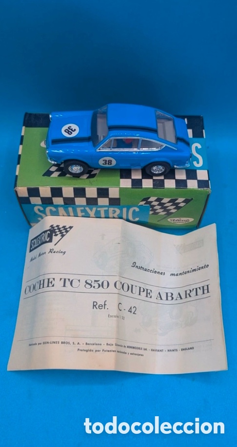 Scalextric: SCALEXTRIC EXIN Seat 850 Coupe AZUL caja e instrucciones incluidas
