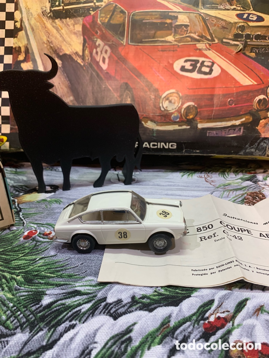 Scalextric: SCALEXTRIC EXIN Seat 850 Coupe TC 850 Blanco con caja e instrucciones