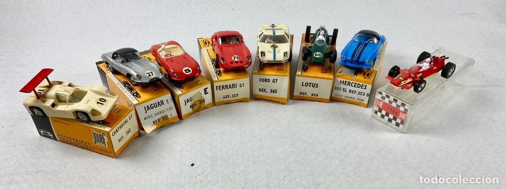 Scalextric: 8 coches Jouef para pista Record 64 en sus cajas