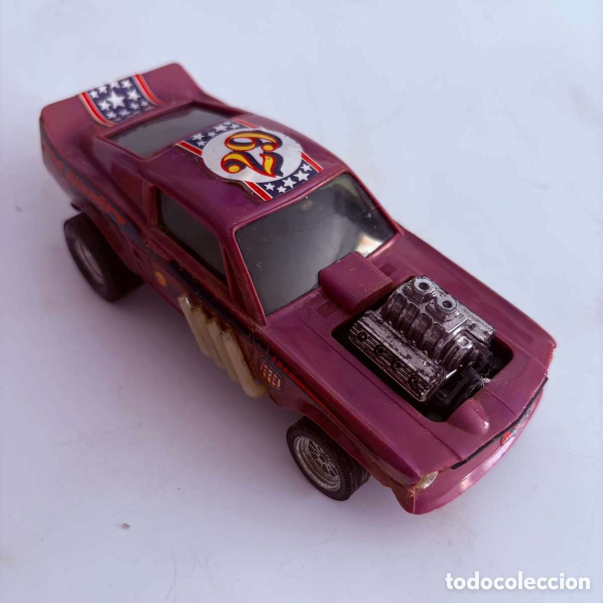 Scalextric: coche Ford Mustang Dragster MORADO LILA Ref. 4049 Exin