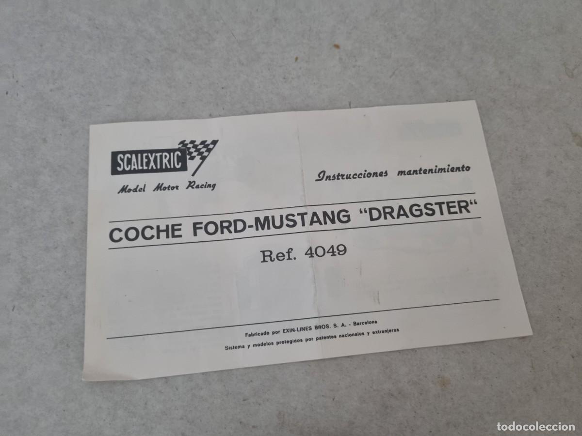 Scalextric: Coche Ford-Mustang Dragster Ref 4049 - Foto 3