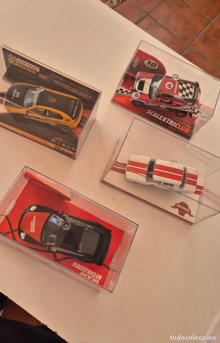 Scalextric: 4 COCHES DEL CLUB SCALEXTRIC Y JUEGO DE CARTAS OFICIAL