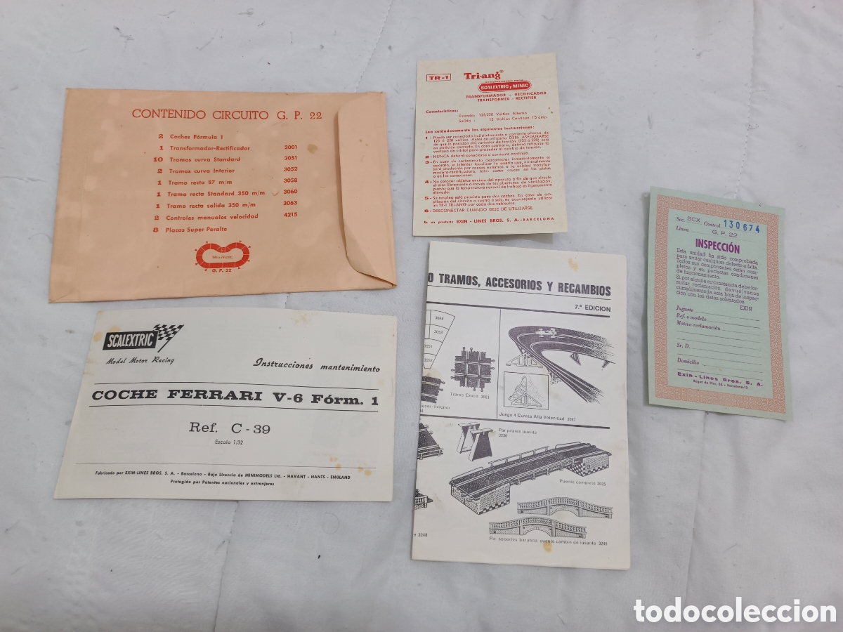 Scalextric: Sobre circuito GP22 ferrari V6 ref C-39 scaletric exin