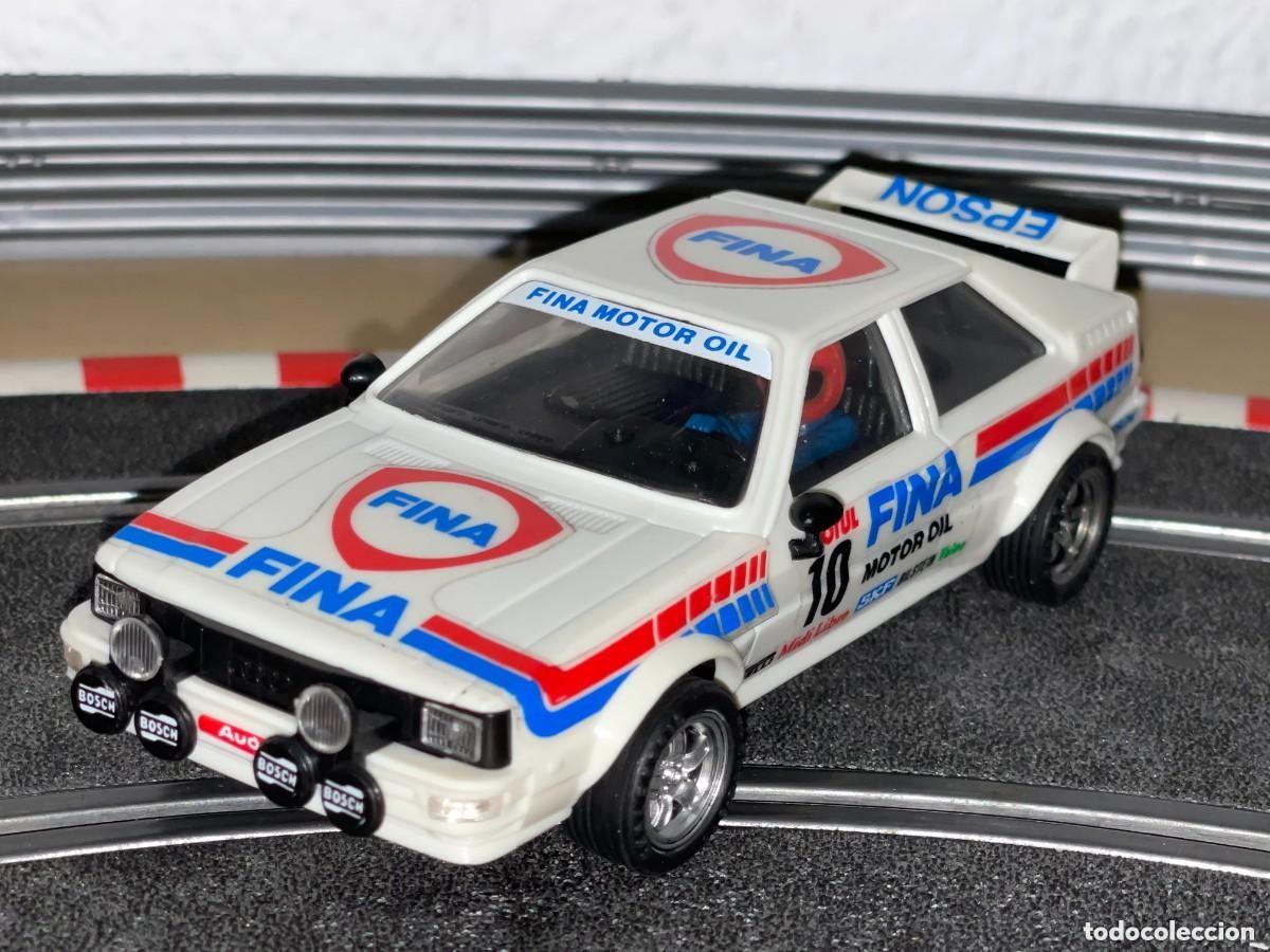 Scalextric: 1298- Scalextric Exin AUDI QUATTRO #10 FINA Epson slot car 1:32 Made in Spain scx superslot