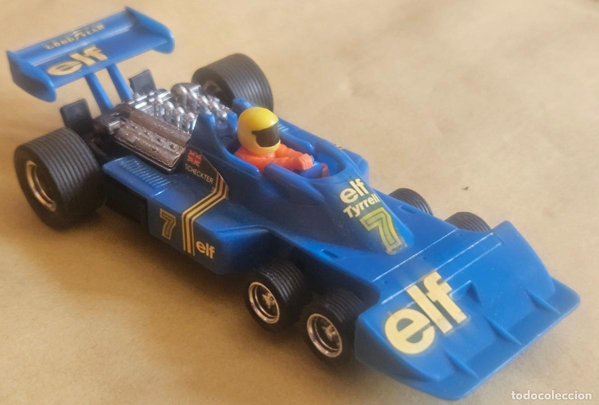 Scalextric: Ford Tyrrell P-34 Ref. 4054 Scheckter 6 ruedas azul - Scalextric a&ntilde;os 80
