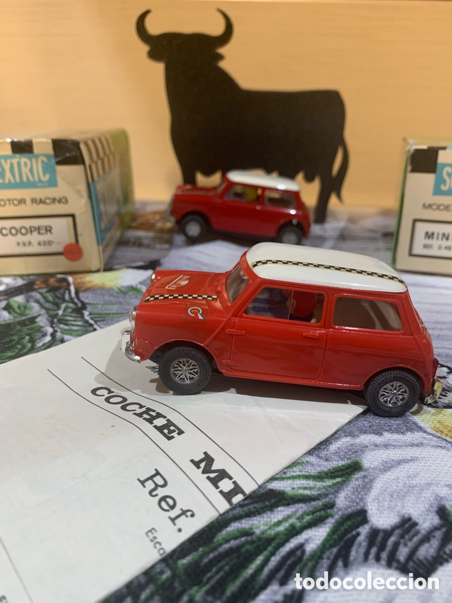Scalextric: SCALEXTRIC EXIN MINI COOPER ROJO CLARO CON CAJA E INSTRUCCION S