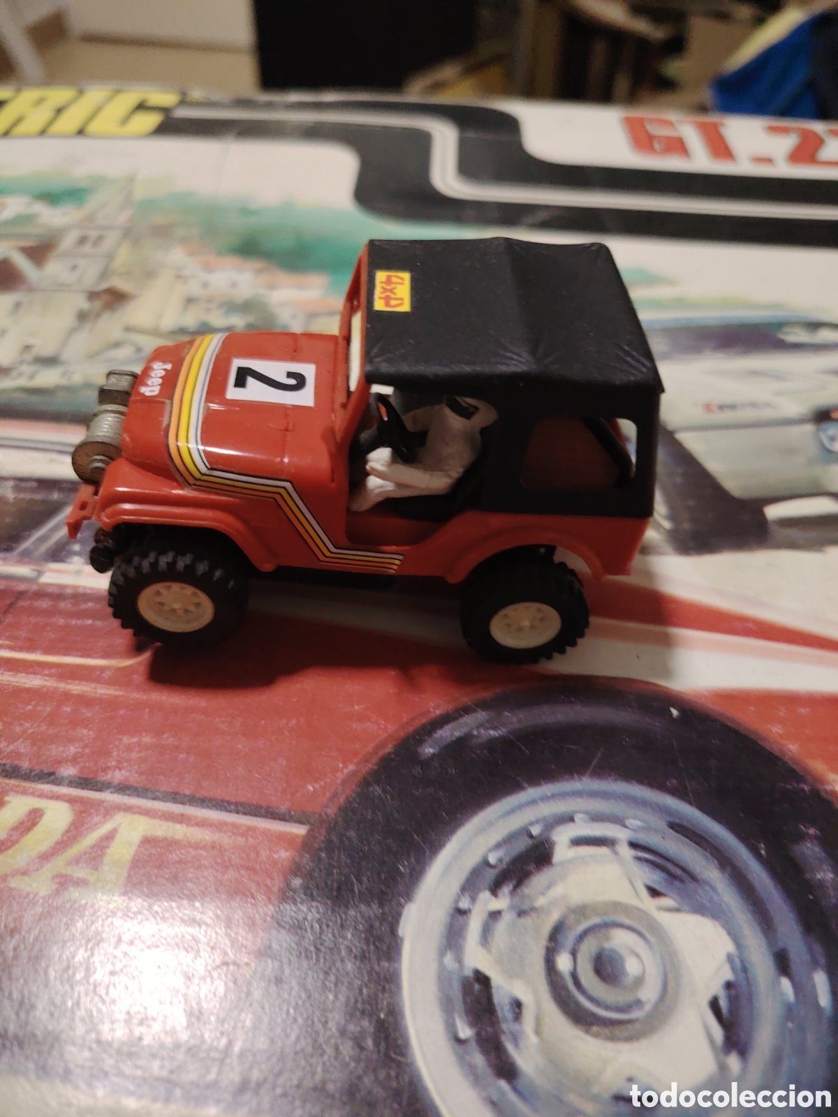 Scalextric: Jeep sts exin rojo 4 por 4
