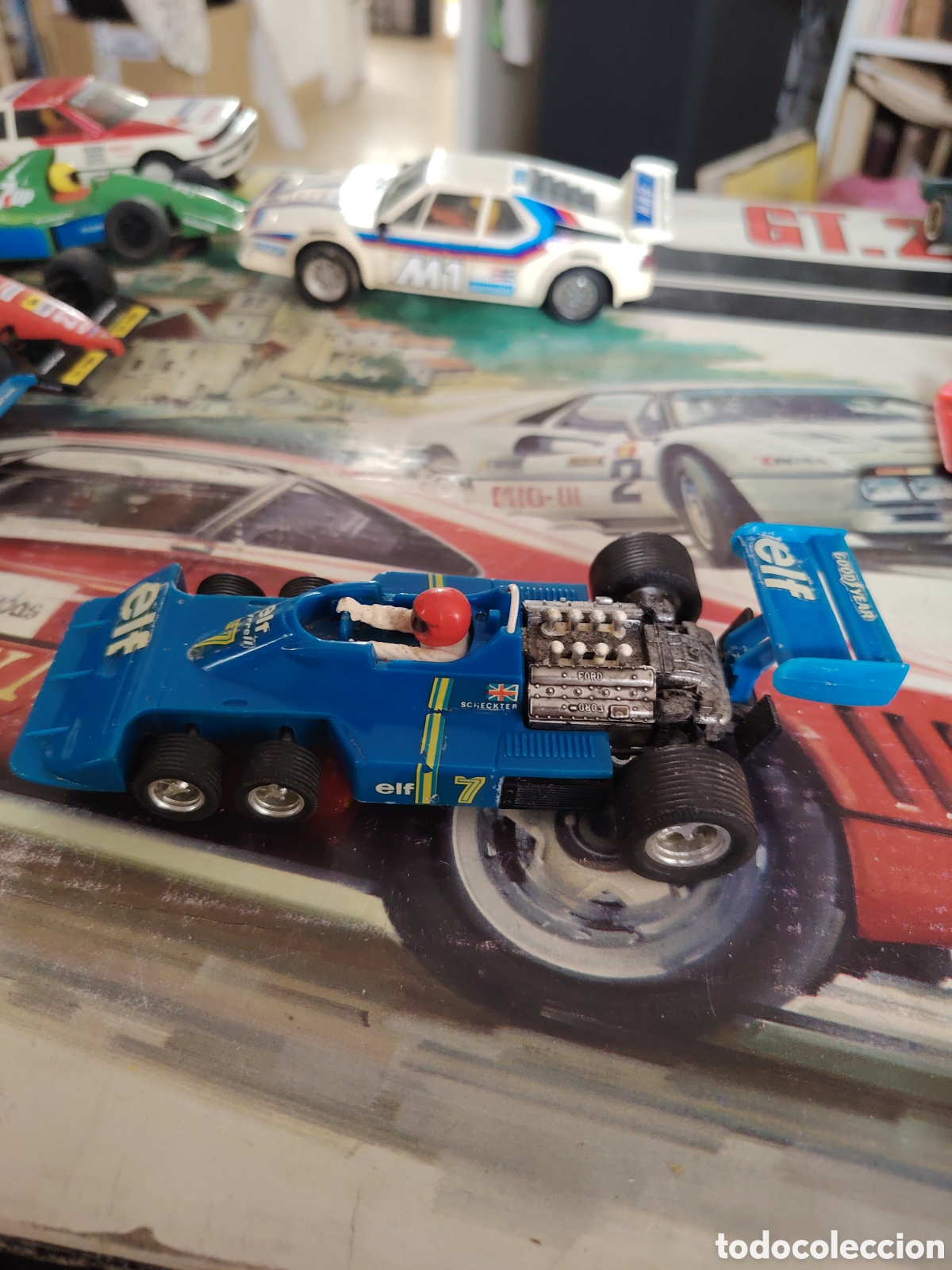 Scalextric: Tyrrell Ford 6 ruedas azul exin