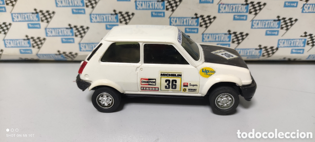 Scalextric: RENAULT 5 BLANCO SCALEXTRIC EXIN - Foto 2