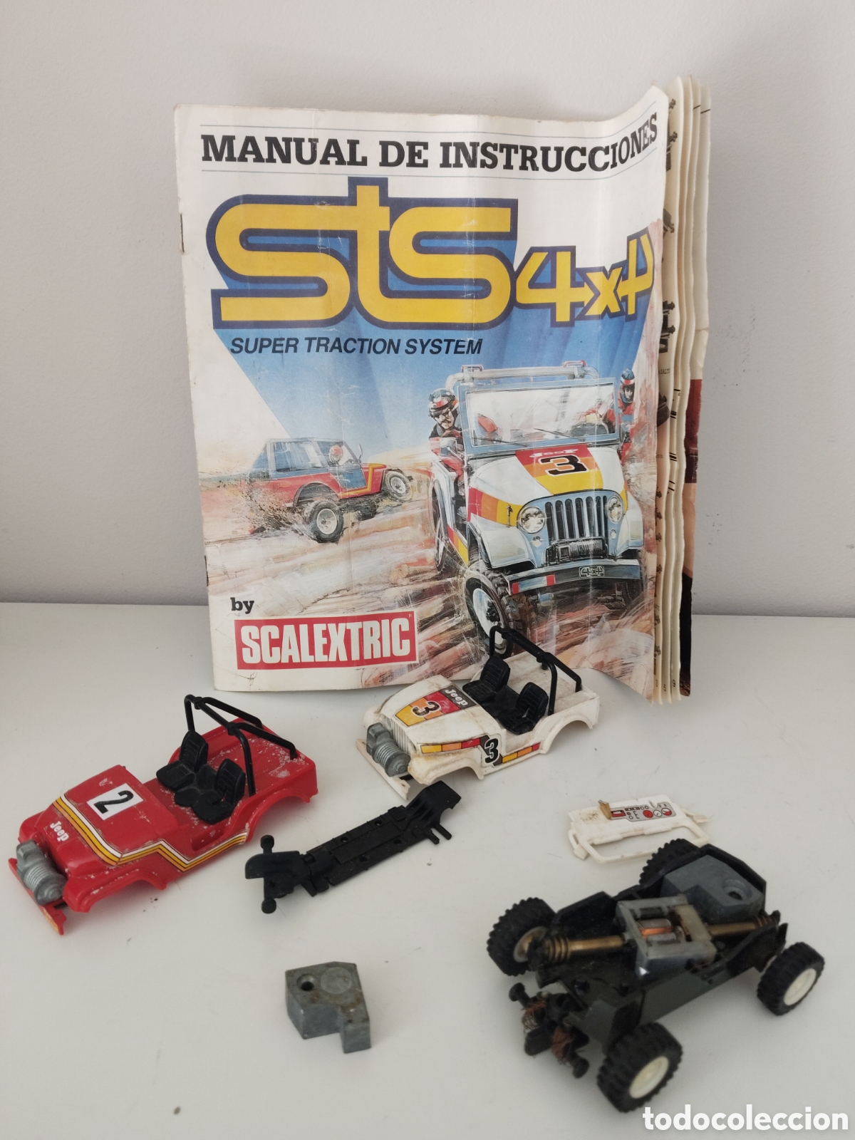 Scalextric: SCALEXTRIC 4X4 JEEP CJ 5 DESPIECE E INSTRUCCIONES