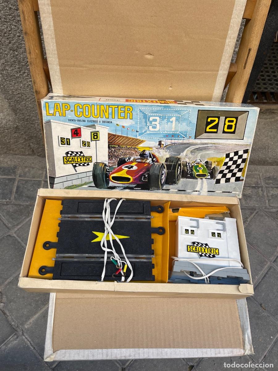 Scalextric: Antigua caja completa de cuenta vueltas Scalextric Exin.