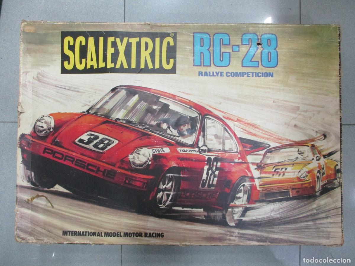 Scalextric: SCALEXTRIC RC-28 RALLYE COMPETICION 2 COCHES PORSCHE CARRERA RS 4051 - BUEN ESTADO