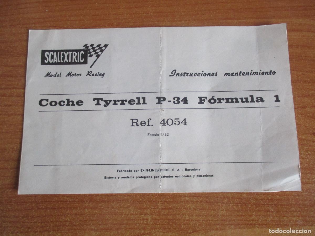 Scalextric: SCALEXTRIC: FOLLETO COCHE TYRREL P-34 FORMULA 1