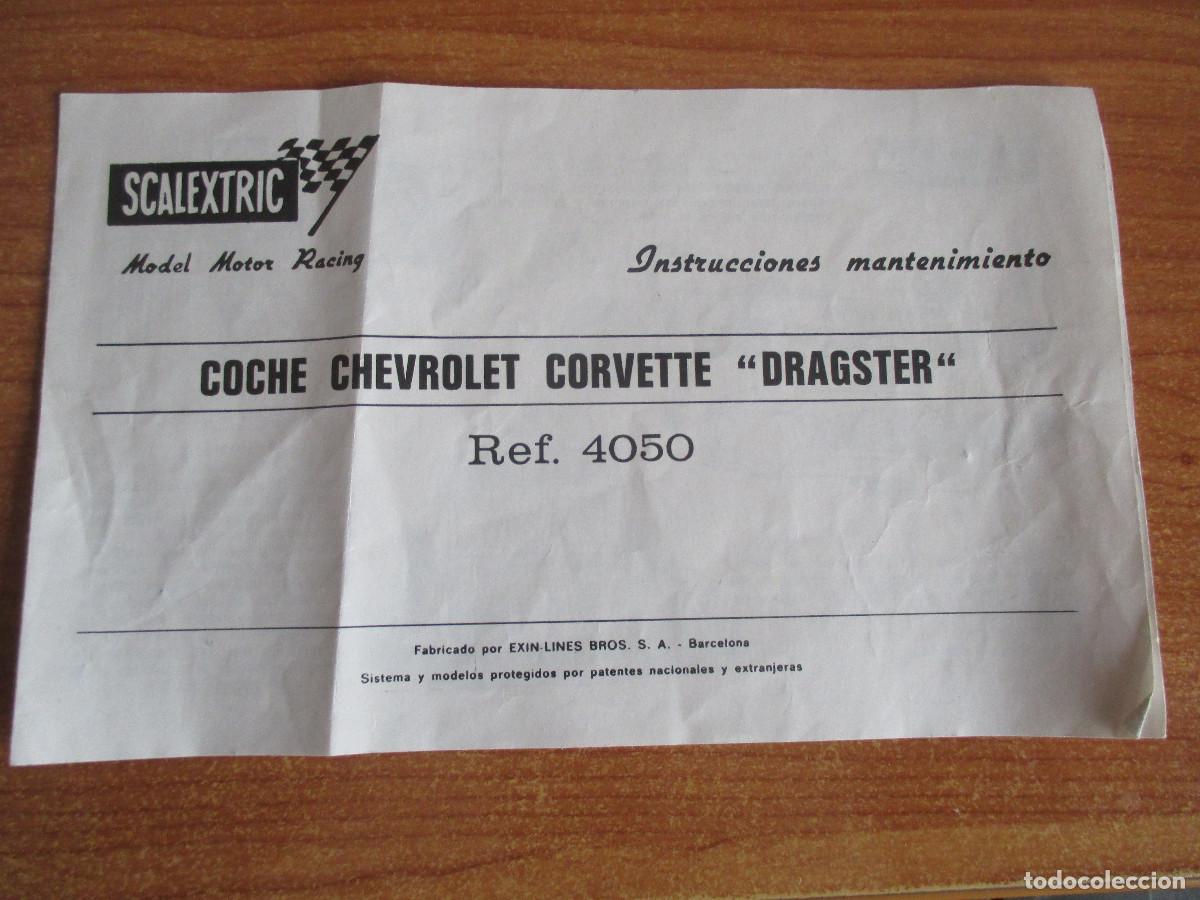 Scalextric: SCALEXTRIC: FOLLETO COCHE CHEVROLET CORVETTE DRAGSTER