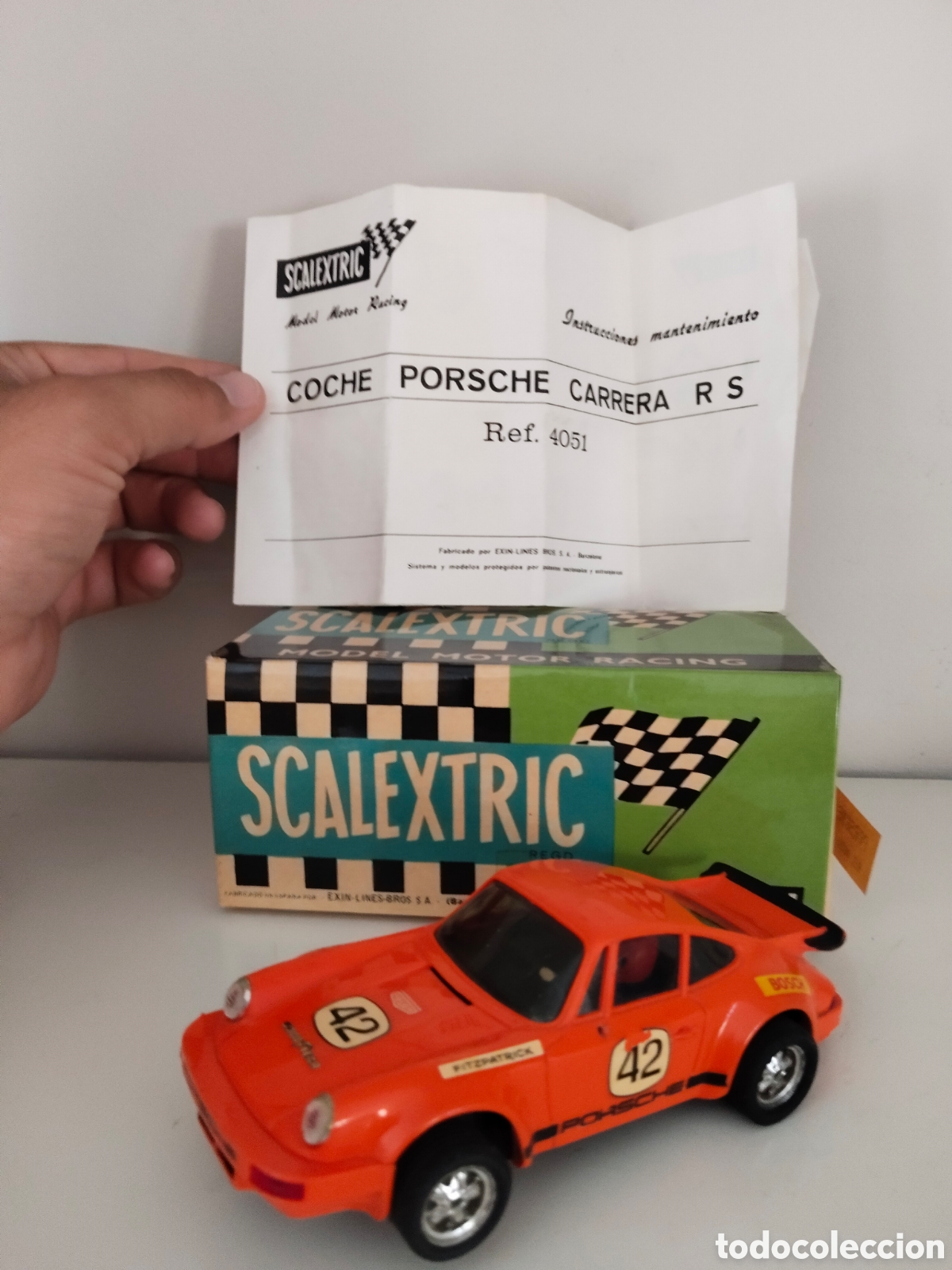 Scalextric: SCALEXTRIC EXIN PORSCHE CARRERA RS NARANJA REF 4051