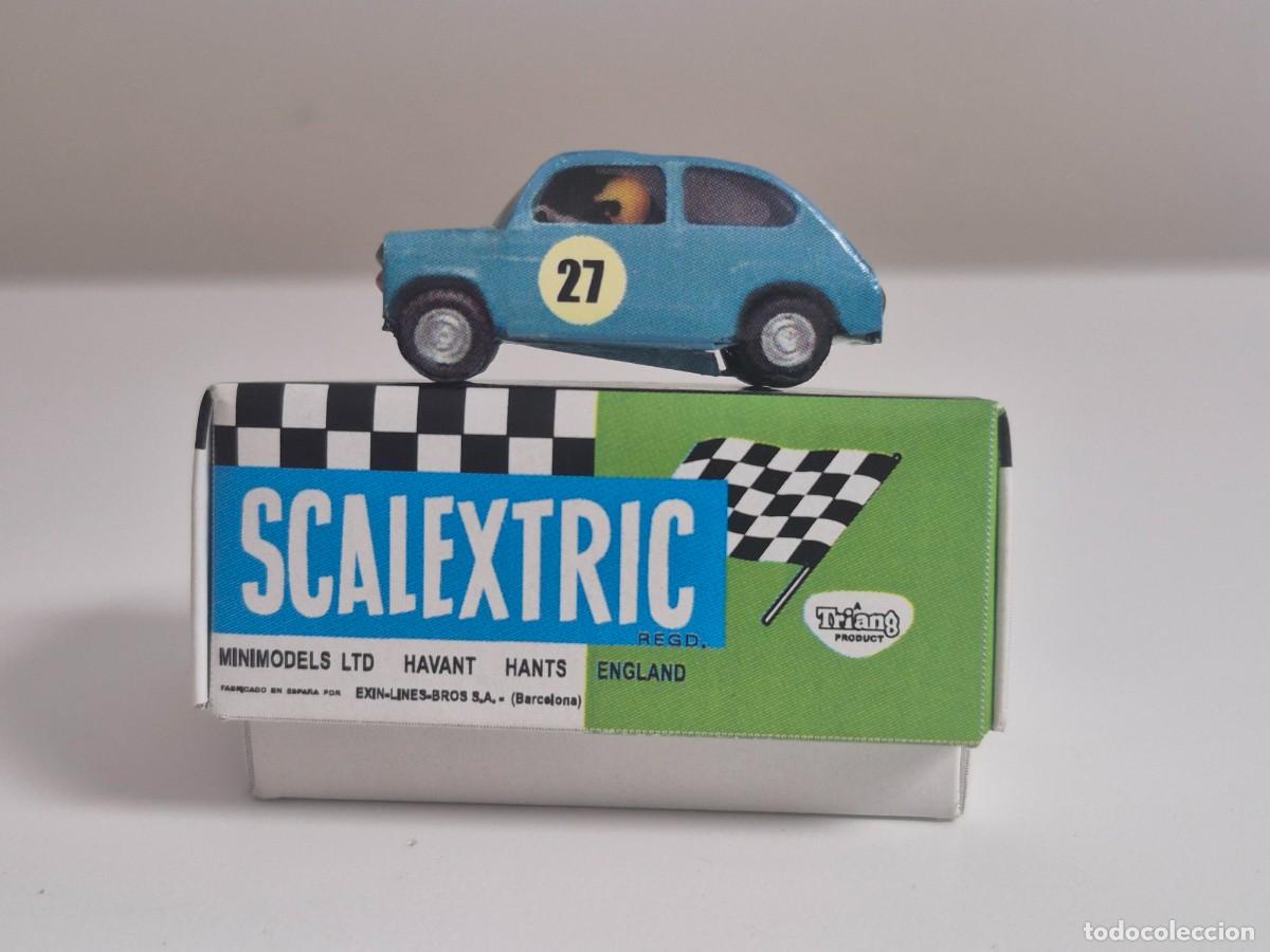 Scalextric: SCALEXTRIC MINIATURA SEAT 600 EXIN AZUL CHASIS AZUL EXCLUSIVO MUY POCAS UNIDADES SLOT MAQUETA RARO