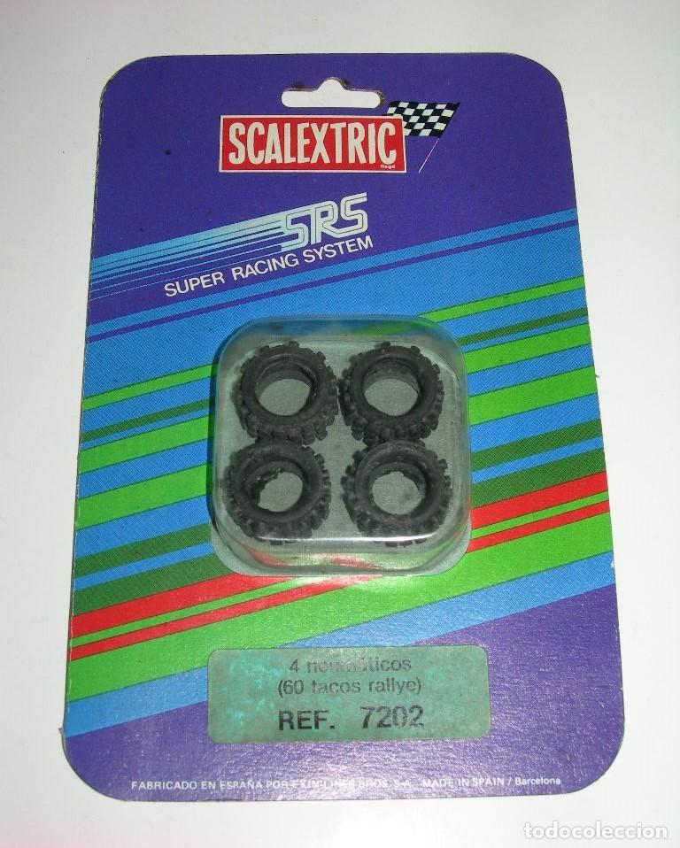 Scalextric: SCALEXTRIC EXIN - SRS - 4 NEUM&Aacute;TICOS 60 TACOS RALLYE - REF. 7202 - SIN USO EN BLISTER -