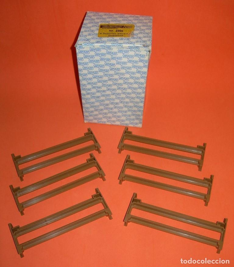 Scalextric: SCALEXTRIC EXIN - STS 4X4 - 6 SOPORTES ELEVACI&Oacute;N PEQUE&Ntilde;OS - REF. 2306 - SIN USO EN CAJA -