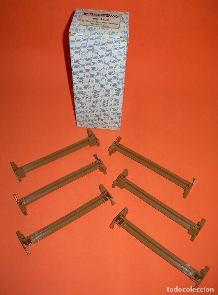 Scalextric: SCALEXTRIC EXIN - STS 4X4 - 6 SOPORTES ELEVACI&Oacute;N INCLINADOS - REF. 2308 - SIN USO EN CAJA -