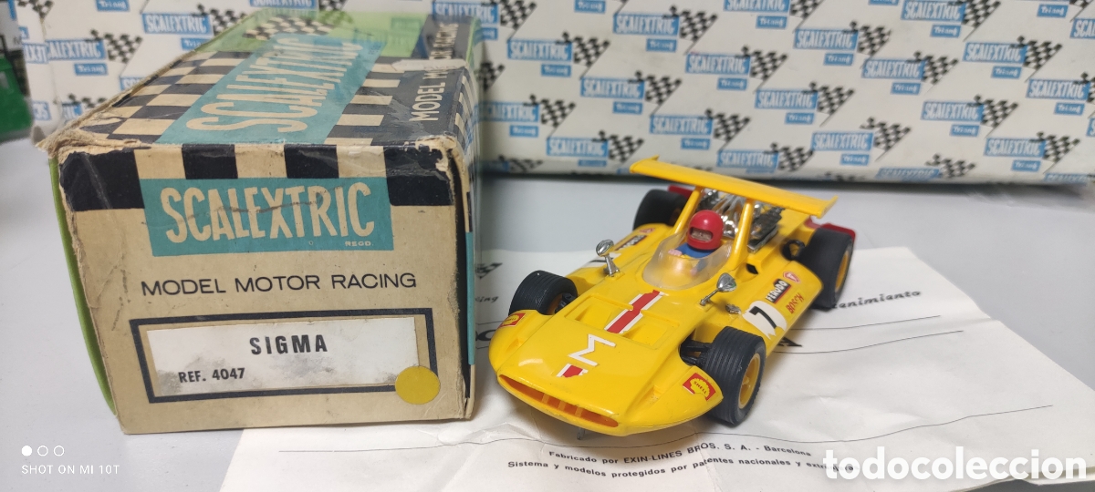 Scalextric: SIGMA AMARILLO CON CAJA Y MANUAL SCALEXTRIC EXIN - Foto 2