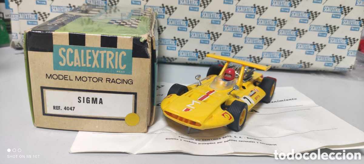 Scalextric: SIGMA AMARILLO CON CAJA Y MANUAL SCALEXTRIC EXIN - Foto 1