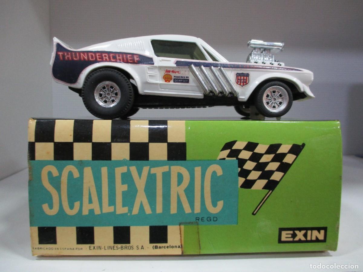Scalextric: COCHE SCALEXTRIC EXIN - FORD MUSTANG DRAGSTER BLANCO - CON CAJA E INSTRUCCIONES - REF 4049