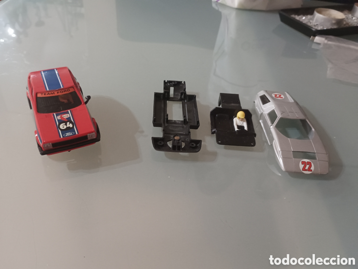 Scalextric: Scalextric Ford fiesta y desguace mercedes