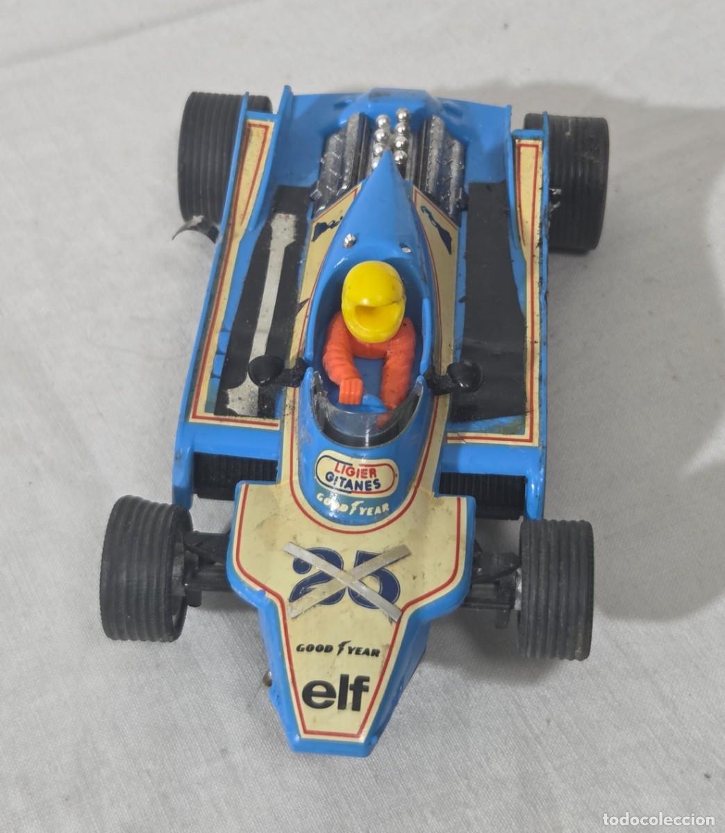 Scalextric: Coche scalextric Liger JS 11, azul, Ref: 4060, escobilla suelta, falta el aler&oacute;n