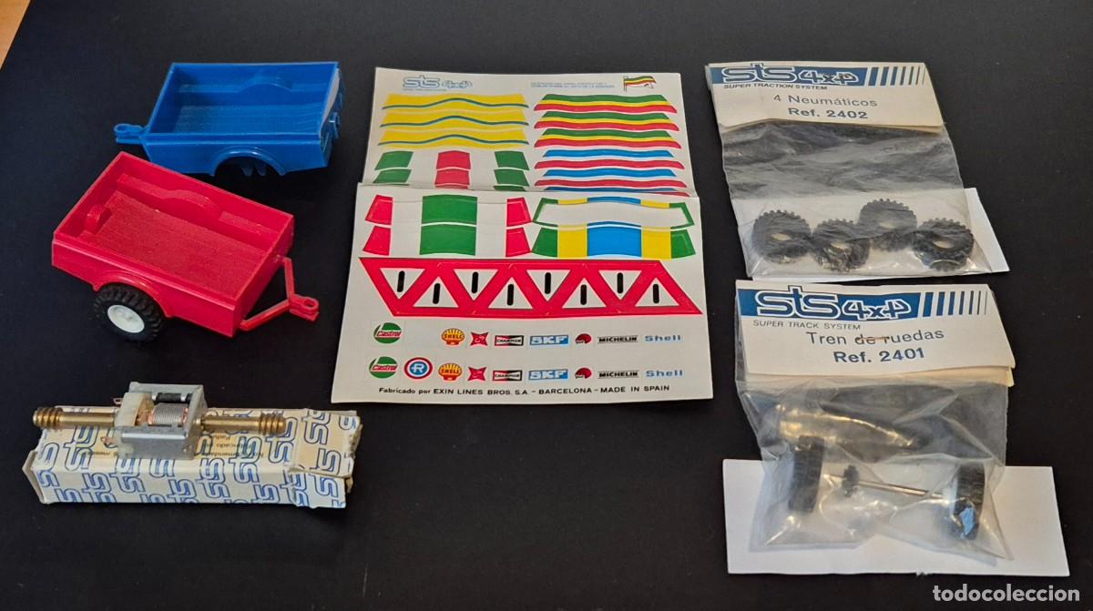 Scalextric: SCALEXTRIC EXIN STS LOTE 2 REMOLQUES MOTOR NUEVO EN CAJA BLISTER NEUMATICOS Y EJE