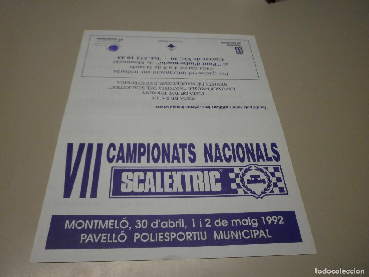 Scalextric: scalextric cartel folleto VII campeonato nacional catalunya